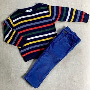 Jacadi Corduroy & Mayoral Sweater Outfit - 18M